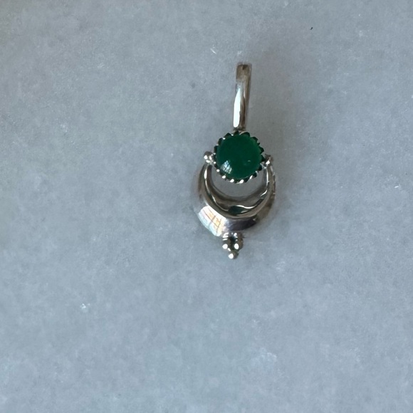 NWOT Sundance Green Eclipse Pendant Green Onyx Sterling Silver